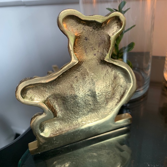 VTG Brass Teddy Stocking Holder - Picture 4 of 5
